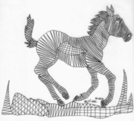Klöppelbrief „Galppierendes Pferd“ – Übersicht