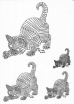 Klöppelbrief „Spielende Katze“ – Übersicht