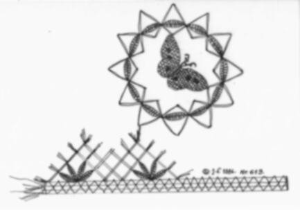 Klöppelbrief „Schmetterling in der Sonne“ – Übersicht