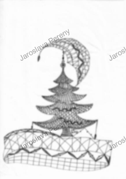 0653 Weihnachtsbaum im Mondschein Klöppelbrief „Weihnachtsbaum im Mondschein“