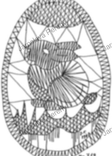 Bobbin lace pattern “Easter Egg with Bunny Motif”