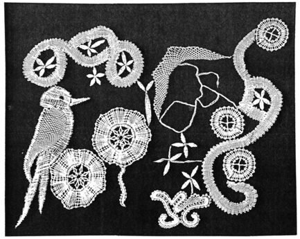 Bobbin lace pattern “Dreamy Bird” – overview