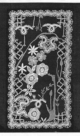 Bobbin lace pattern “Romantic Flowers” – overview