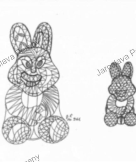 Klöppelbrief „Osterhase, Zajíček“